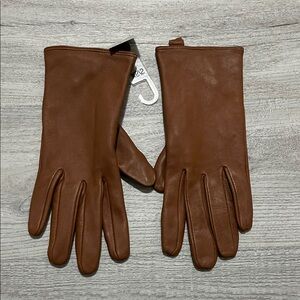 a new day Women’s Tan Brown Genuine Leather Thin Gloves